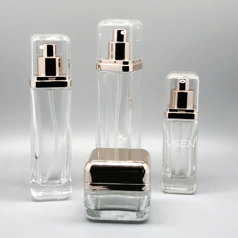 方形瓶子現貨 四方新玻璃瓶批發 120ml乳液按壓瓶(圖4)